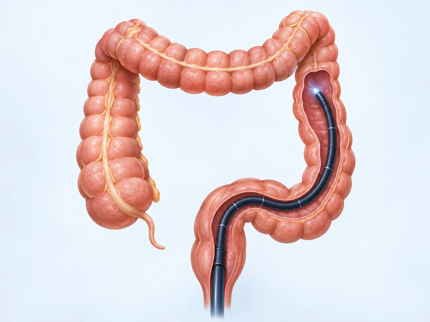 Screening endoscopies medical illustration